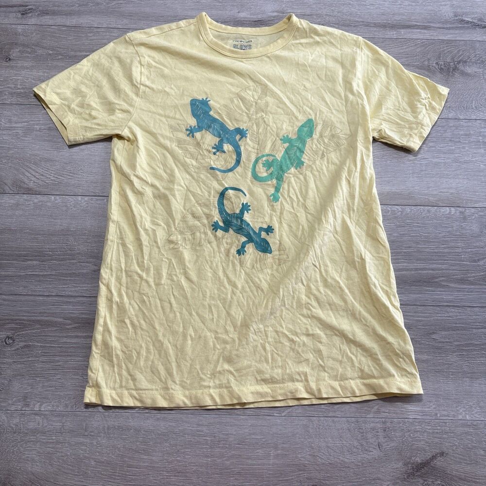 Crewcuts Glow in the Sun Lizard Graphic T-Shirt Yellow Youth XL 12-14 J.Crew